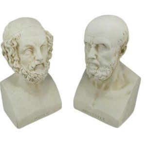 Homer/Aristotle 8" Bust Bookends -Set 2